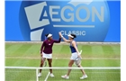 BIRMINGHAM, ENGLAND - JUNE 15:  Raquel Kops-Jones and Abigail Spears (R) of the United States celebrate during the Doubles Final during Day Seven of the Aegon Classic at Edgbaston Priory Club on June 15, 2014 in Birmingham, England.  (Photo by Tom Dulat/Getty Images)